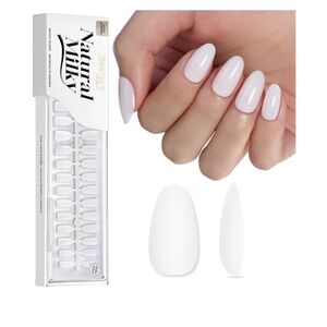Natural Milky White Nail Tips 160PCS, 16 Sizes